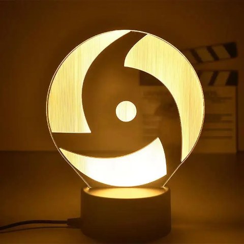 3d-лампа. Нічник. Аніме. Наруто. Шарінган
