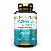 Novel Magnesium + B-complex, 60 жевательных таблеток, апельсин